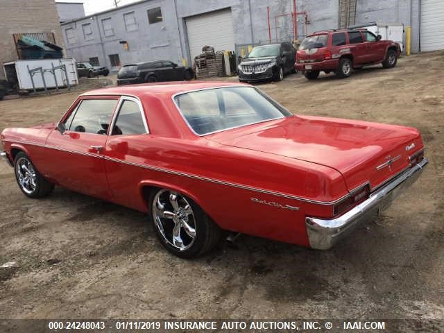 156116J209207 - 1966 CHEVROLET BEL AIR RED photo 3