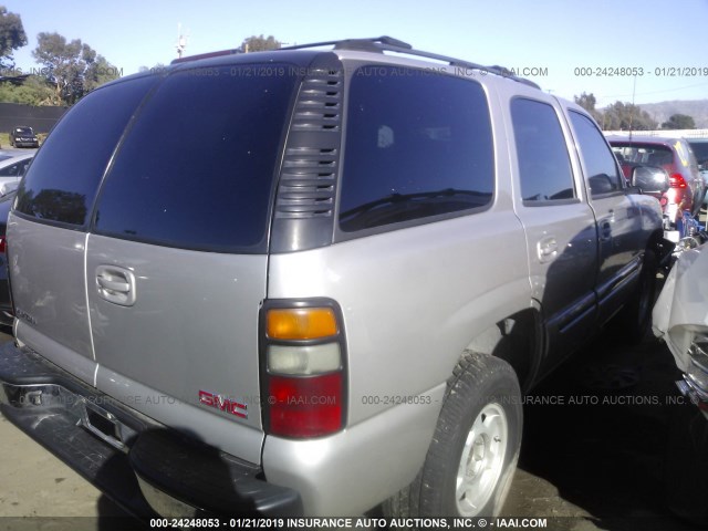 1GKEC13V44R183869 - 2004 GMC YUKON GRAY photo 4