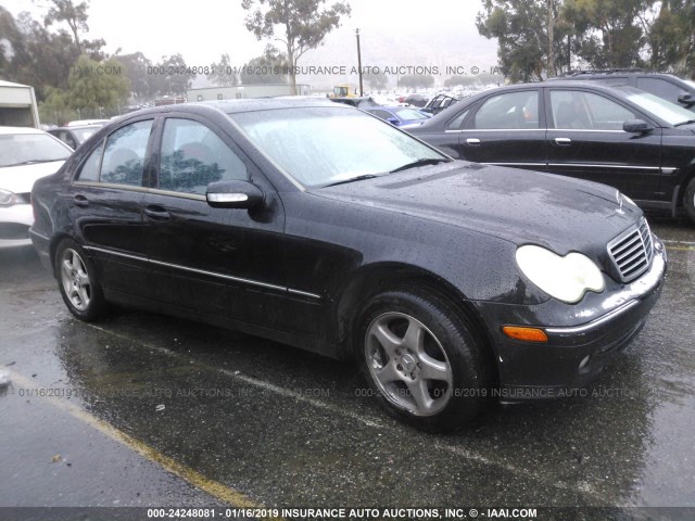 WDBRF61J62F246355 - 2002 MERCEDES-BENZ C 240 BLACK photo 1