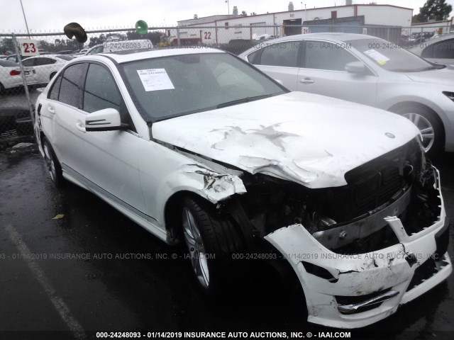 WDDGF4HB2DA805563 - 2013 MERCEDES-BENZ C 250 WHITE photo 1