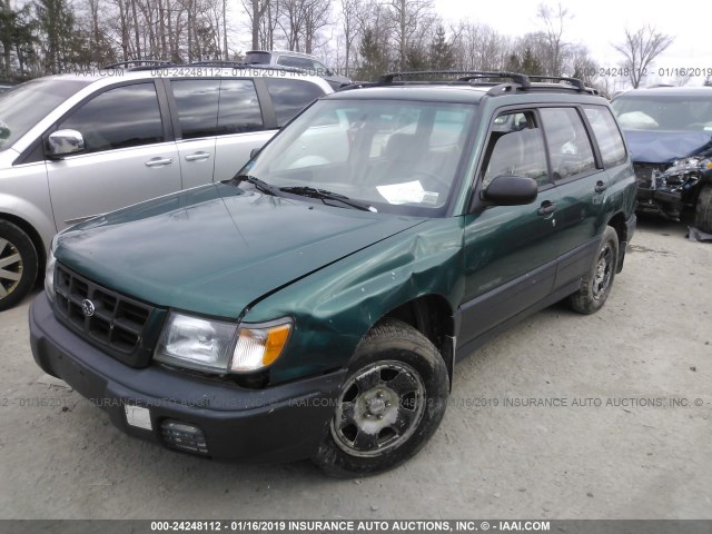 JF1SF6359WH783529 - 1998 SUBARU FORESTER L GREEN photo 2
