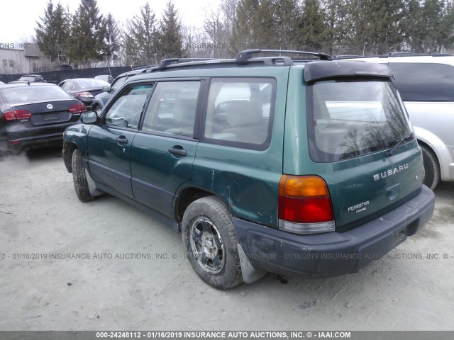 JF1SF6359WH783529 - 1998 SUBARU FORESTER L GREEN photo 3
