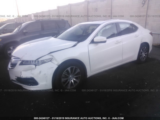 19UUB1F37GA015362 - 2016 ACURA TLX WHITE photo 2