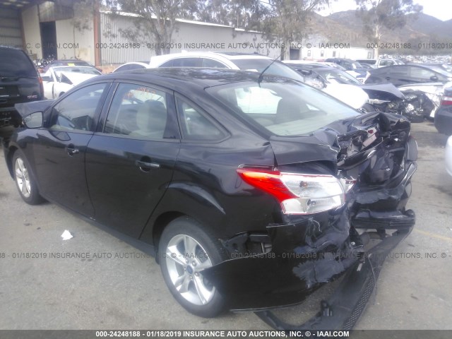 1FADP3F21DL363103 - 2013 FORD FOCUS SE BLACK photo 3