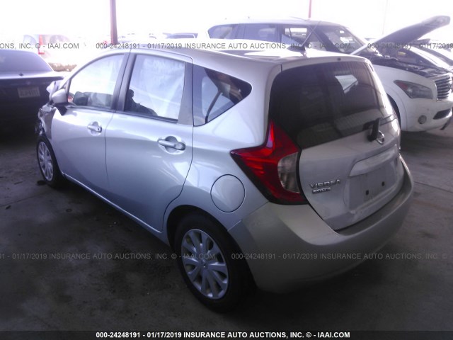 3N1CE2CP3GL407362 - 2016 NISSAN VERSA NOTE S/S PLUS/SV/SL/SR SILVER photo 3