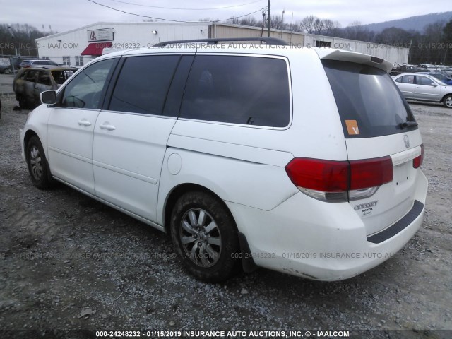 5FNRL38708B103742 - 2008 HONDA ODYSSEY EXL WHITE photo 3