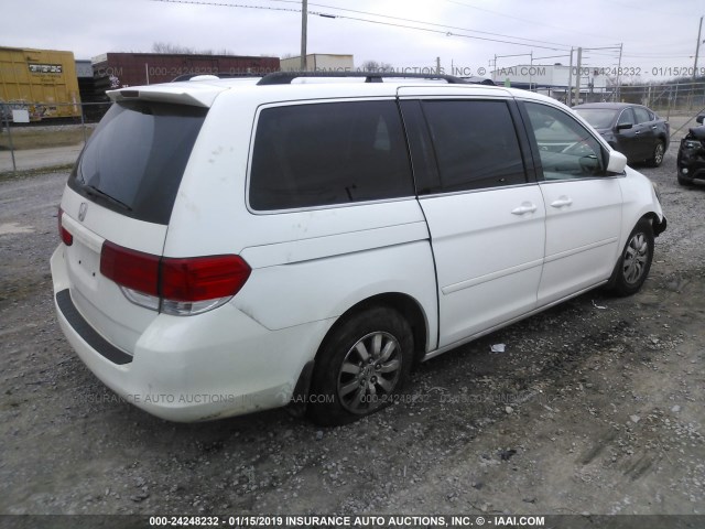 5FNRL38708B103742 - 2008 HONDA ODYSSEY EXL WHITE photo 4