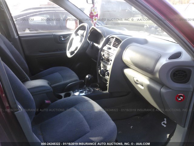 KM8SC73D94U827836 - 2004 HYUNDAI SANTA FE GLS/LX MAROON photo 5