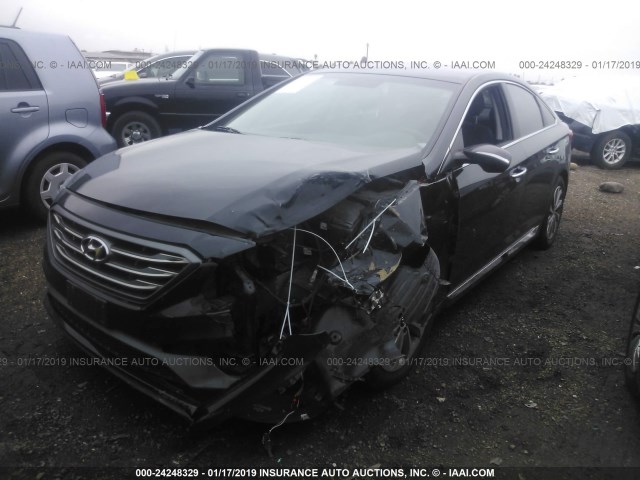 5NPE34AF6FH137799 - 2015 HYUNDAI SONATA SPORT/LIMITED BLACK photo 2