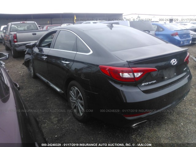 5NPE34AF6FH137799 - 2015 HYUNDAI SONATA SPORT/LIMITED BLACK photo 3