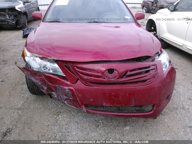 4T1BE46K27U033039 - 2007 TOYOTA CAMRY NEW GENERAT CE/LE/XLE/SE RED photo 6