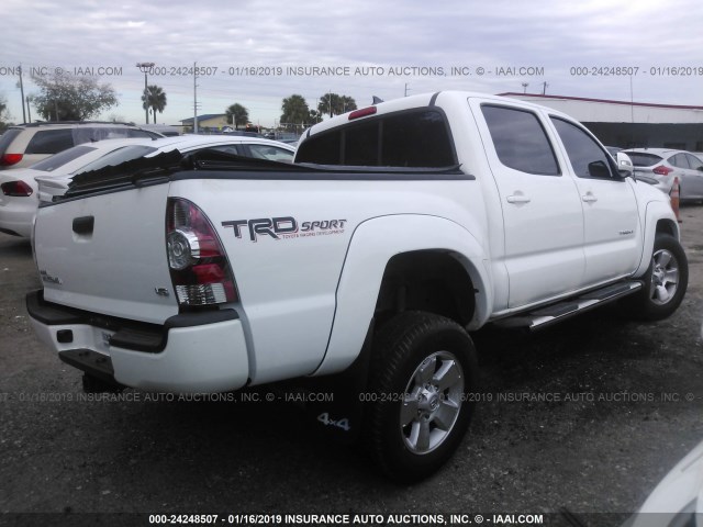 5TFLU4EN4EX103613 - 2014 TOYOTA TACOMA DOUBLE CAB 白色 照片 4