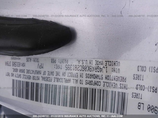 1J4GR48K06C281395 - 2006 JEEP GRAND CHEROKEE LAREDO/COLUMBIA/FREEDOM 银色 照片 9