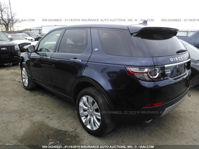 SALCT2BG2GH549715 - 2016 LAND ROVER DISCOVERY SPORT HSE LUXURY BLUE photo 3