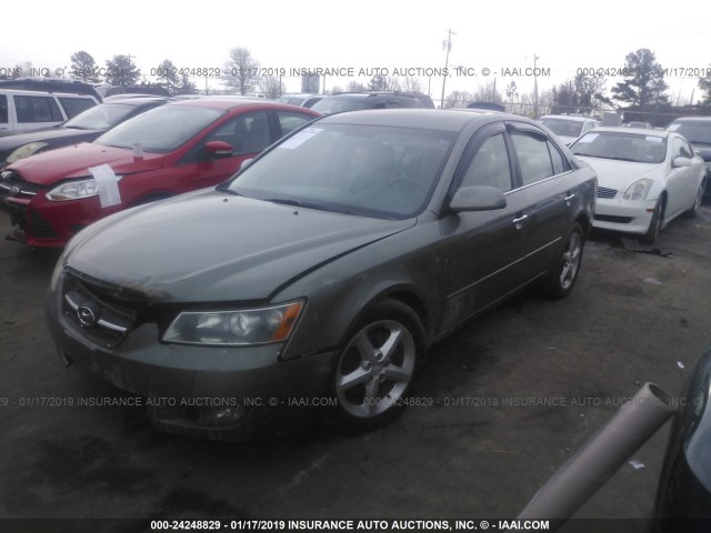 5NPEU46F17H207877 - 2007 HYUNDAI SONATA SE/LIMITED GREEN photo 2