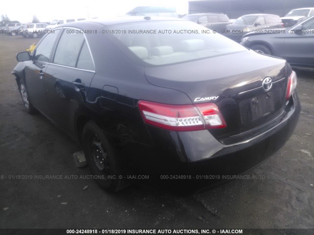 4T1BF3EK2BU187171 - 2011 TOYOTA CAMRY SE/LE/XLE BLACK photo 3