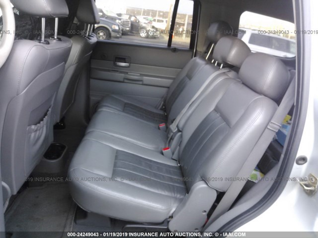 1D4HB58D14F215622 - 2004 DODGE DURANGO LIMITED SILVER photo 8