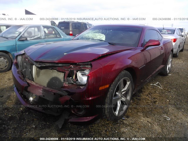 2G1FK1EJ5B9148450 - 2011 CHEVROLET CAMARO 2SS MAROON photo 2