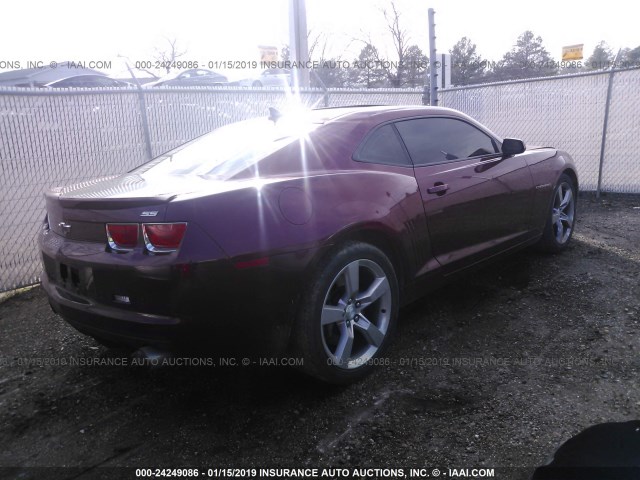 2G1FK1EJ5B9148450 - 2011 CHEVROLET CAMARO 2SS MAROON photo 4