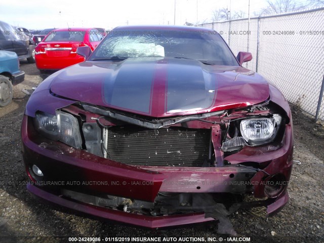 2G1FK1EJ5B9148450 - 2011 CHEVROLET CAMARO 2SS MAROON photo 6