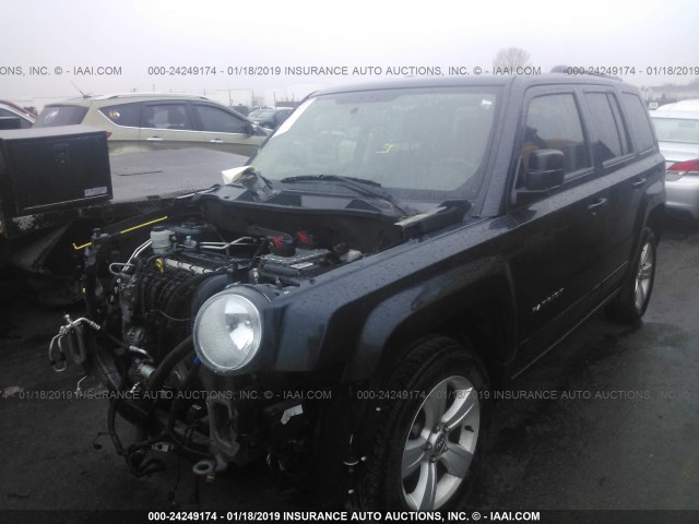 1C4NJRFB4ED615960 - 2014 JEEP PATRIOT LATITUDE Dark Blue photo 2