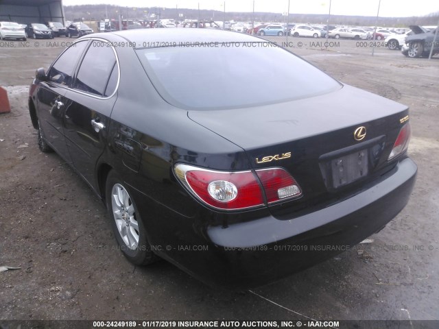 JTHBF30G725003018 - 2002 LEXUS ES 300 BLACK photo 3