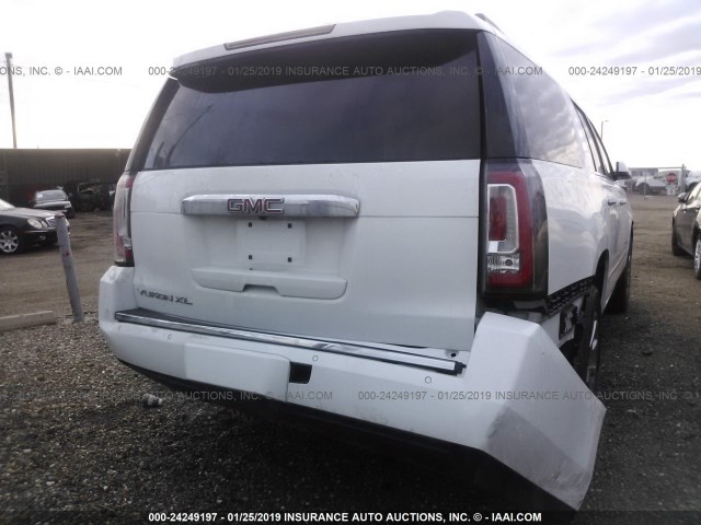 1GKS1HKJ8HR323282 - 2017 GMC YUKON XL DENALI WHITE photo 6