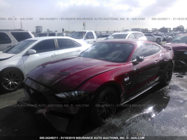 1FA6P8CFXK5109033 - 2019 FORD MUSTANG GT BURGUNDY photo 2