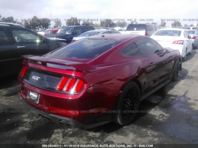 1FA6P8CFXK5109033 - 2019 FORD MUSTANG GT BURGUNDY photo 4