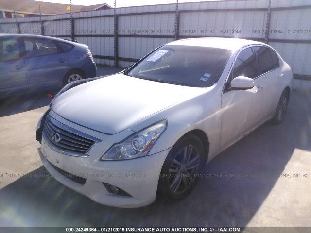 JN1DV6AP3CM810983 - 2012 INFINITI G25 JOURNEY WHITE photo 2