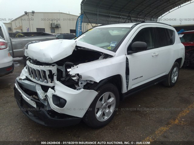 1C4NJCBA1GD575303 - 2016 JEEP COMPASS SPORT WHITE photo 2