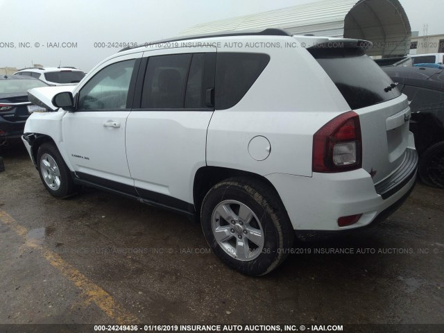 1C4NJCBA1GD575303 - 2016 JEEP COMPASS SPORT WHITE photo 3