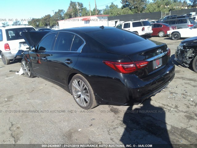 JN1EV7AP9KM512303 - 2019 INFINITI Q50 LUXE/SPORT BLACK photo 3