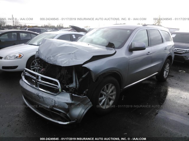 1C4RDJAG7FC245303 - 2015 DODGE DURANGO SXT GRAY photo 2