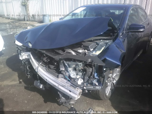 19UUB2F84KA002109 - 2019 ACURA TLX BLUE photo 6