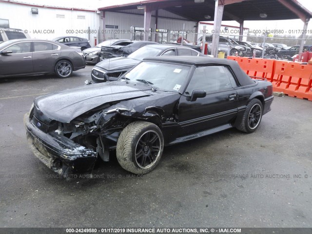 1FABP45E0KF304743 - 1989 FORD MUSTANG GT/COBRA GT BLACK photo 2