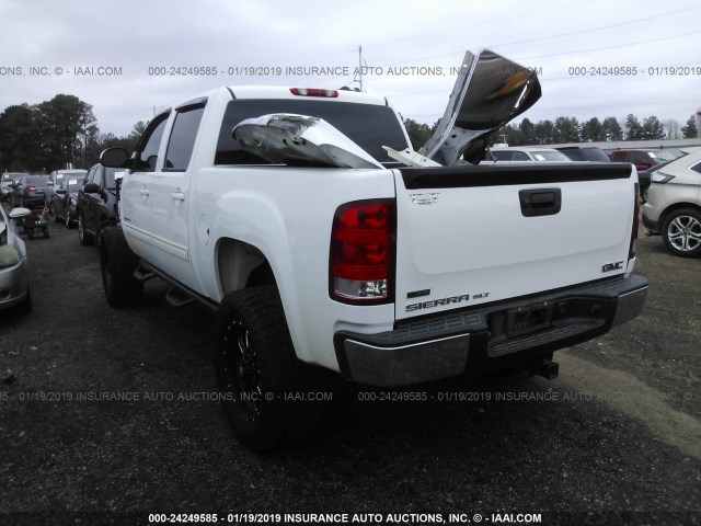 3GTRKWE32AG134724 - 2010 GMC SIERRA K1500 SLT WHITE photo 3