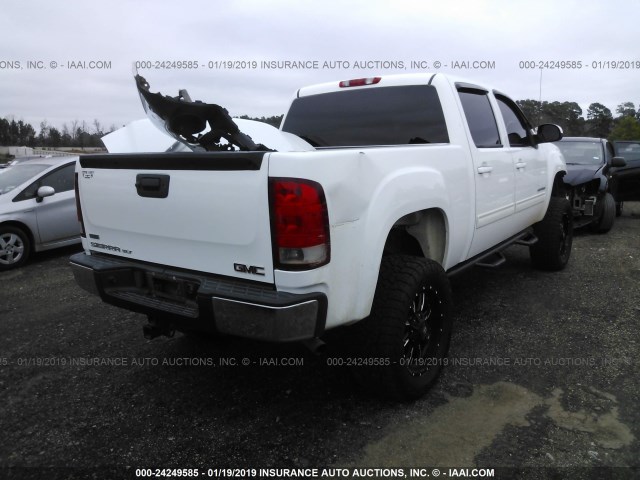 3GTRKWE32AG134724 - 2010 GMC SIERRA K1500 SLT WHITE photo 4