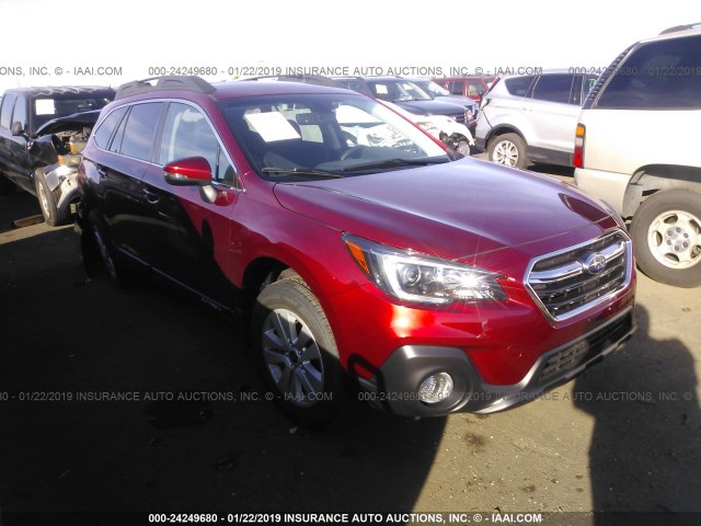 4S4BSAFC6K3223487 - 2019 SUBARU OUTBACK 2.5I PREMIUM RED photo 1