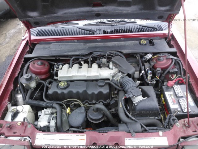 1MEPM36X5NK651689 - 1992 MERCURY TOPAZ GS RED photo 10