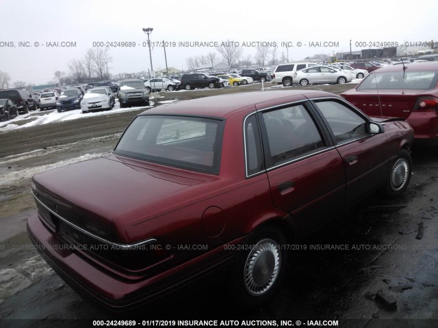 1MEPM36X5NK651689 - 1992 MERCURY TOPAZ GS RED photo 4