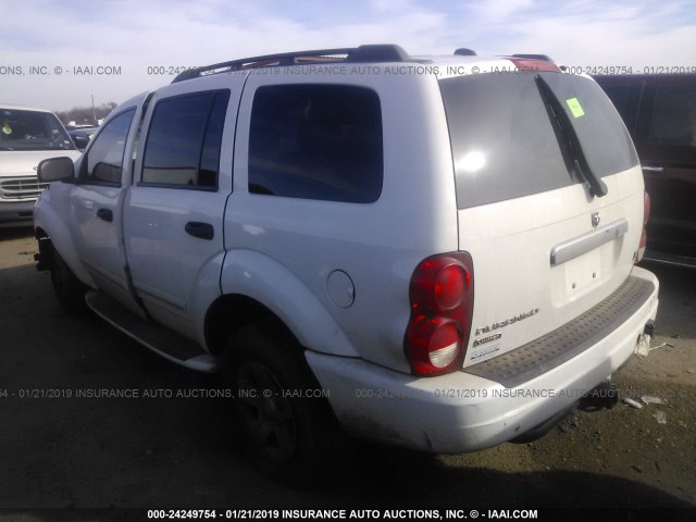 1D4HD58D55F505342 - 2005 DODGE DURANGO LIMITED WHITE photo 3