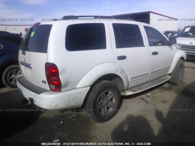 1D4HD58D55F505342 - 2005 DODGE DURANGO LIMITED WHITE photo 4