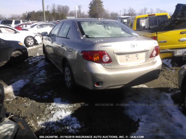 1NXBU4EE1AZ174397 - 2010 TOYOTA COROLLA S/LE/XLE GOLD photo 3