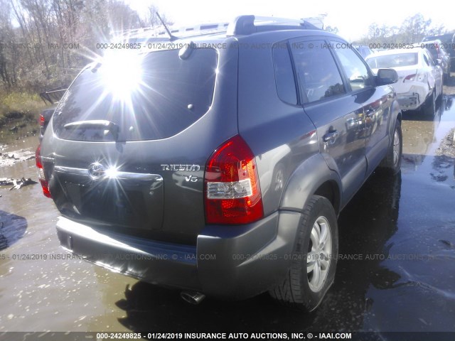 KM8JN12D07U614928 - 2007 HYUNDAI TUCSON SE/LIMITED GRAY photo 4