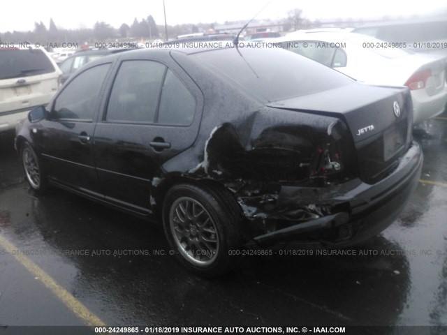 3VWSD29M3YM146770 - 2000 VOLKSWAGEN JETTA GLS BLACK photo 3