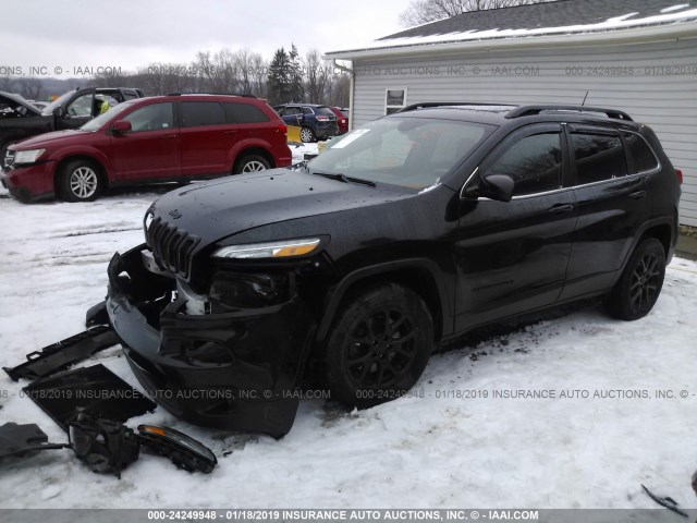 1C4PJMCB8FW716120 - 2015 JEEP CHEROKEE LATITUDE BLACK photo 2