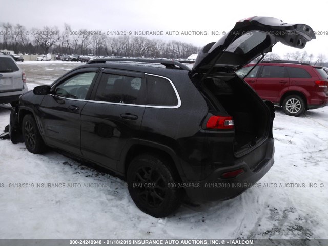 1C4PJMCB8FW716120 - 2015 JEEP CHEROKEE LATITUDE BLACK photo 3