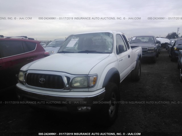 5TESM92N24Z394634 - 2004 TOYOTA TACOMA XTRACAB PRERUNNER WHITE photo 2