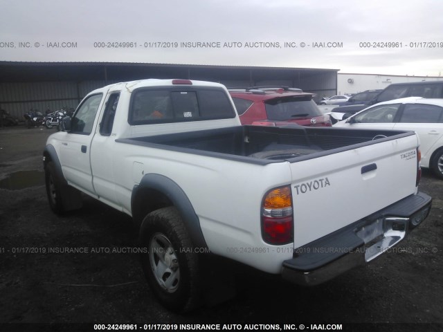 5TESM92N24Z394634 - 2004 TOYOTA TACOMA XTRACAB PRERUNNER WHITE photo 3